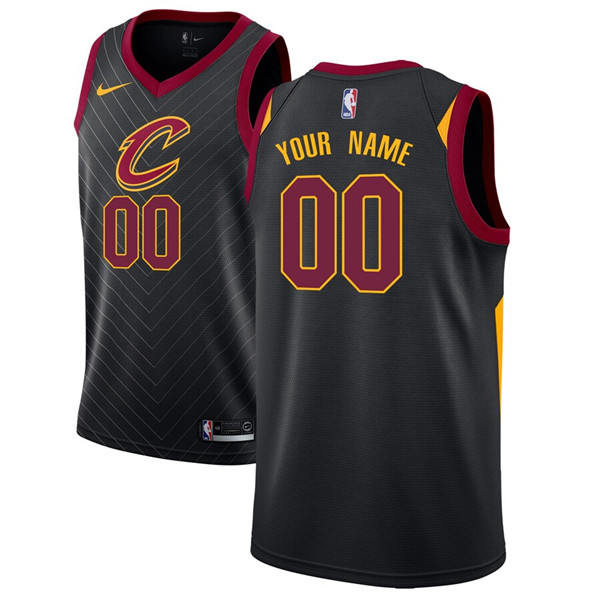 Men's Cleveland Cavaliers Active Player Black Custom Stitched NBA Jersey